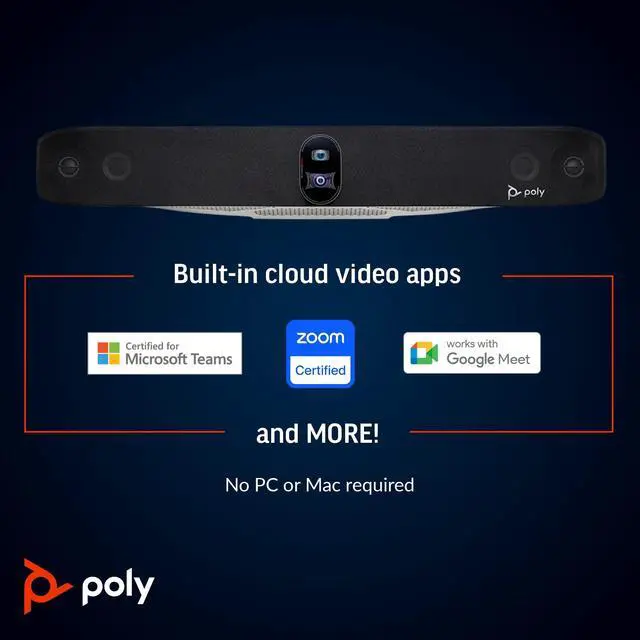 Alt view image 4 of 10 - Poly Studio X70 All-In-One Video Bar with TC10 Controller Kit |  8L531AA#ABA