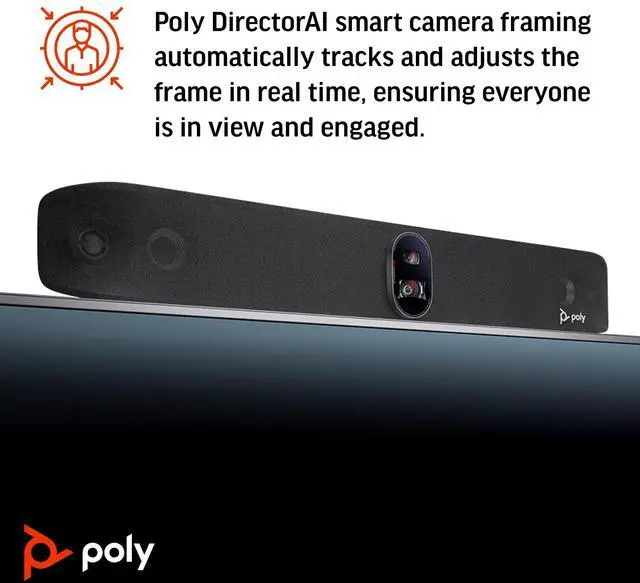 Alt view image 9 of 10 - Poly Studio X70 All-In-One Video Bar with TC10 Controller Kit |  8L531AA#ABA