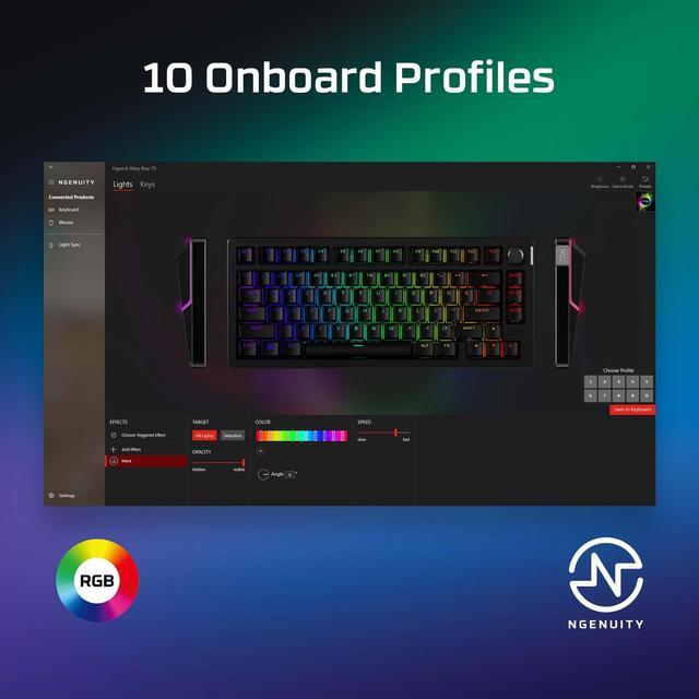 Alt view image 5 of 8 - HyperX Alloy Rise 75 - Gaming Keyboards