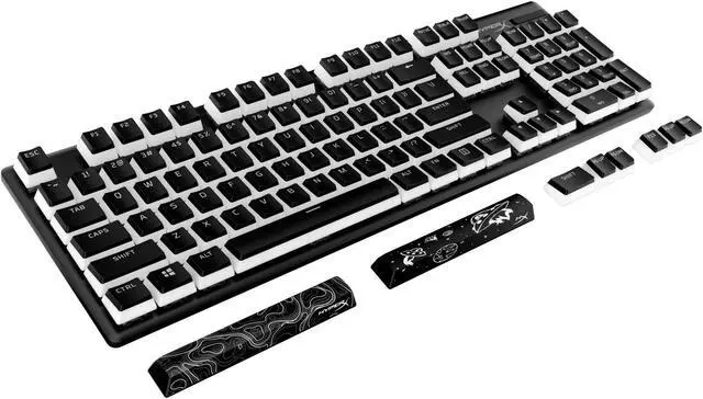Alt view image 3 of 7 - HyperX Pudding Keycaps 2 - Full Key Set - PBT - Black (US Layout)
