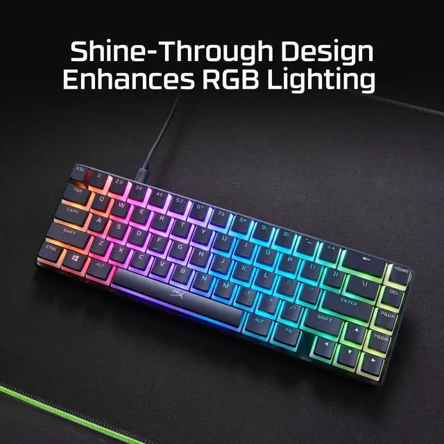 Alt view image 7 of 7 - HyperX Pudding Keycaps 2 - Full Key Set - PBT - Black (US Layout)