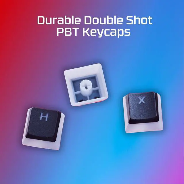 Alt view image 5 of 7 - HyperX Pudding Keycaps 2 - Full Key Set - PBT - Black (US Layout)