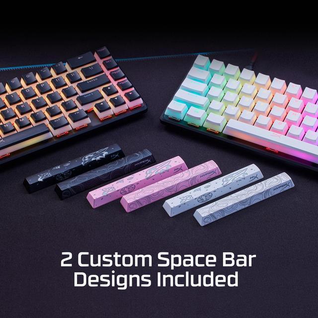 Alt view image 4 of 6 - HyperX Pudding Keycaps 2 - Full Key Set - PBT - White (US Layout)
