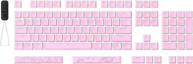 Main image of HyperX Pudding Keycaps 2 - Full Key Set - PBT - Pink (US Layout)