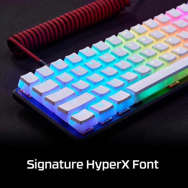Alt view image 5 of 6 - HyperX Pudding Keycaps 2 - Full Key Set - PBT - White (US Layout)