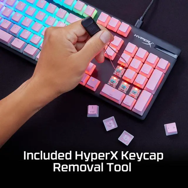 Alt view image 5 of 6 - HyperX Pudding Keycaps 2 - Full Key Set - PBT - Pink (US Layout)