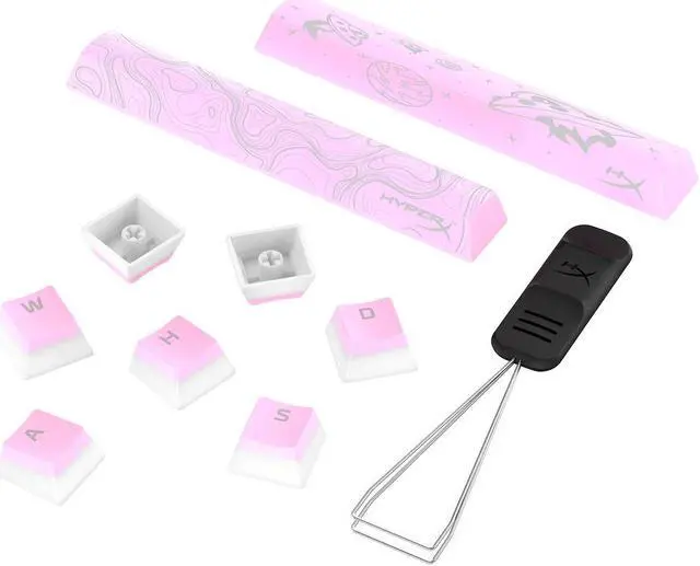 Alt view image 6 of 6 - HyperX Pudding Keycaps 2 - Full Key Set - PBT - Pink (US Layout)