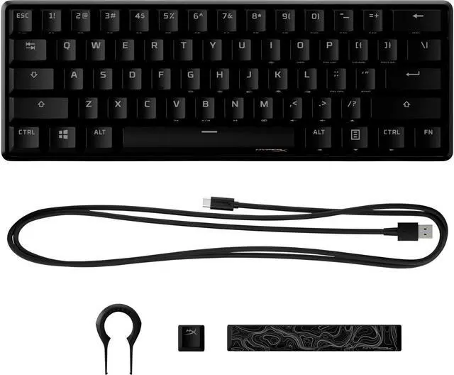 Alt view image 17 of 20 - HyperX Alloy Origins 60 - Mechanical Gaming Keyboard - HX Aqua - US Layout