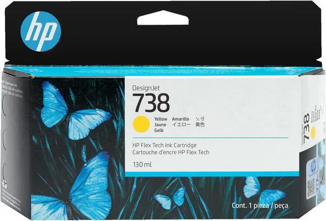 Alt view image 2 of 8 - HP 738 130-ML YELLOW DESIGNJET INK C