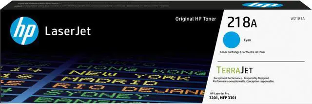Alt view image 8 of 8 - HP 218A Cyan Toner Cartridge Works with Color Laserjet Pro 3201, MFP 3301 Series, W2181A