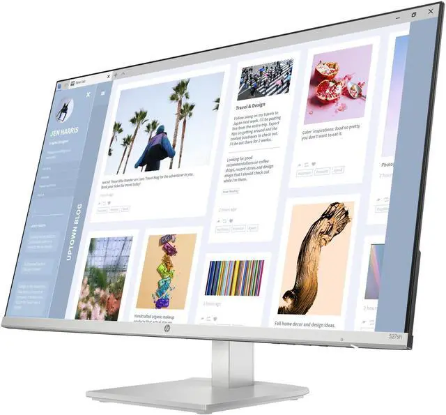 Alt view image 6 of 11 - HP - 27" IPS LED FHD 100Hz Monitor with Adjustable Height (HDMI, VGA) - Silver  and  Black (527SH)