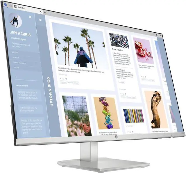 Alt view image 9 of 11 - HP - 27" IPS LED FHD 100Hz Monitor with Adjustable Height (HDMI, VGA) - Silver  and  Black (527SH)