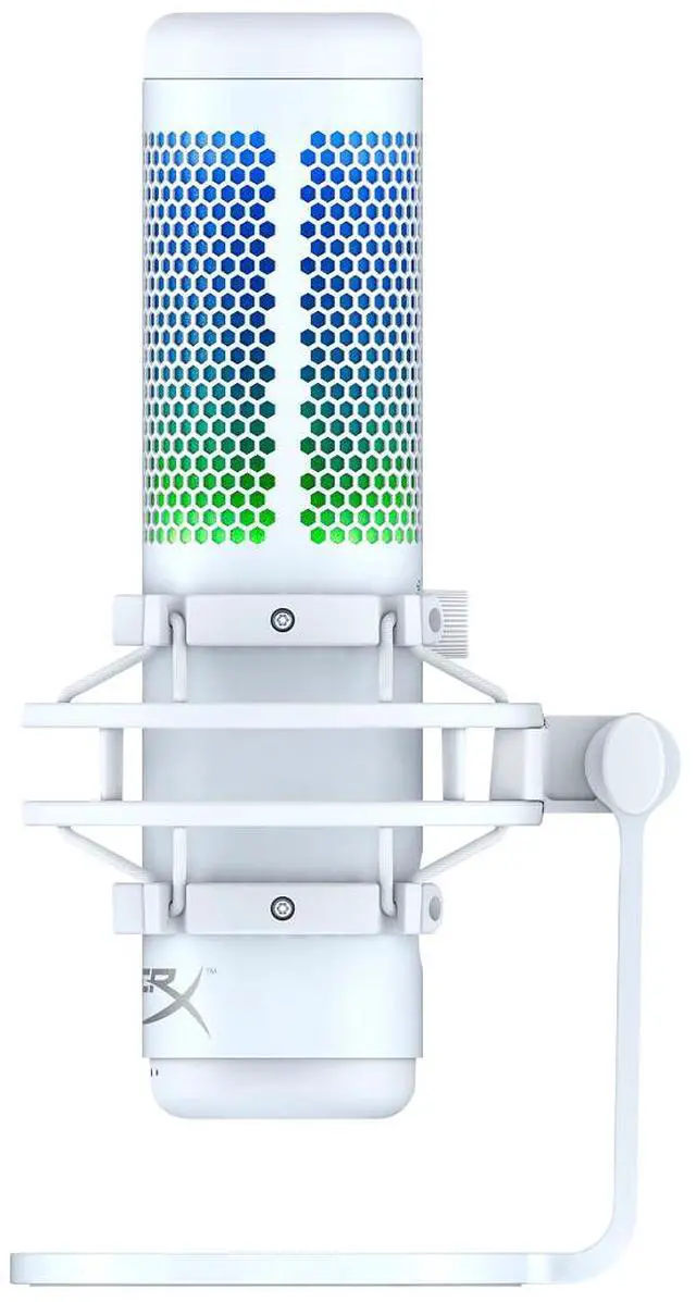 Alt view image 4 of 13 - HyperX QuadCast S - USB Microphone (White-Grey) - RGB Lighting