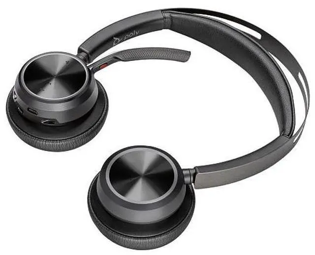 Alt view image 12 of 13 - Poly Voyager Focus 2 USB-C-C Headset +USB-C/A Adapter + Charging Stand - Google Assistant, Siri - Stereo - USB Type C - Wired/Wireless - Bluetooth - 298.6 ft - Over-the-head - Binaural - Supra-aural -