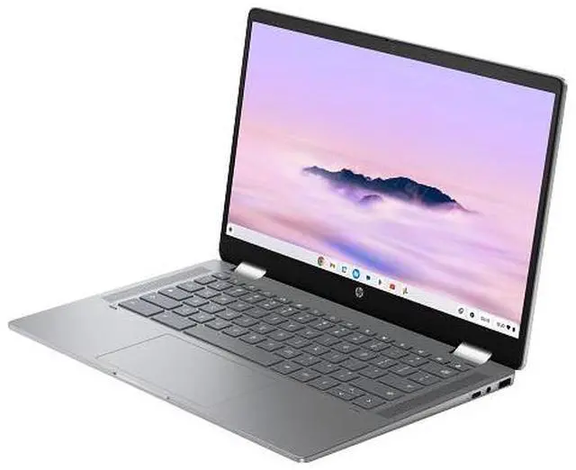 Alt view image 2 of 20 - HP Chromebook x360 14b-cd0010nr  14" FHD Intel Core i3-N305 0.8 GHz up to 3.8 GHz 8GB RAM 128GB UFS Intel UHD Graphics ChromeOS Laptop, Mineral Silver - 9P989UA