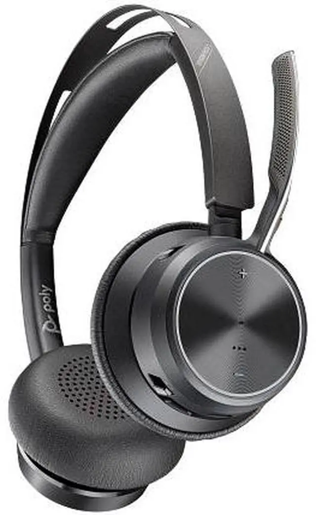 Alt view image 11 of 13 - Poly Voyager Focus 2 USB-C-C Headset + USB-C/A Adapter - Google Assistant, Siri - Stereo - USB Type C - Wired/Wireless - Bluetooth - 298.6 ft - Over-the-head - Binaural - Supra-aural - 4" Cable -