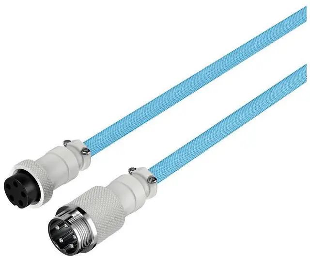 Alt view image 2 of 7 - HyperX USB-C Coiled Cable Light Blue-White