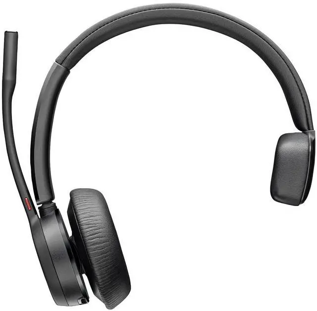 Alt view image 7 of 13 - Poly Voyager 4300 UC 4310-M Headset (Plantronics)- Mono - USB Type C - Wired/Wireless - Bluetooth - 164 ft - 20 Hz - 20 kHz - Over-the-head - Monaural - Ear-cup - 4.92 ft Cable - Noise Cancelling