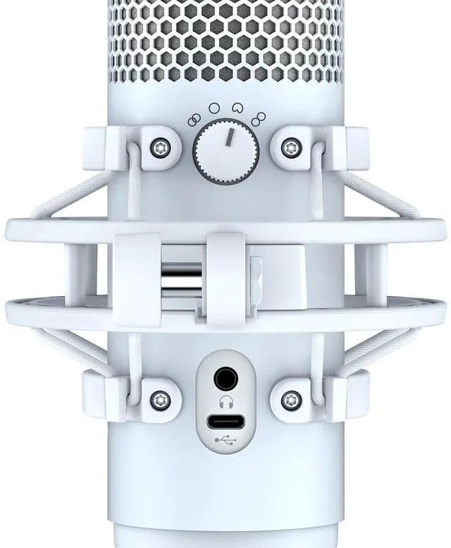 Alt view image 5 of 13 - HyperX QuadCast S - USB Microphone (White-Grey) - RGB Lighting