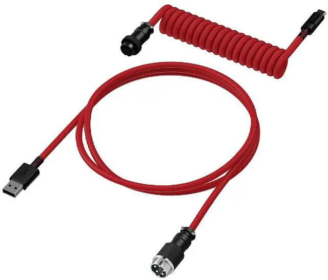 Alt view image 3 of 7 - HyperX USB-C Coiled Cable Red-Black