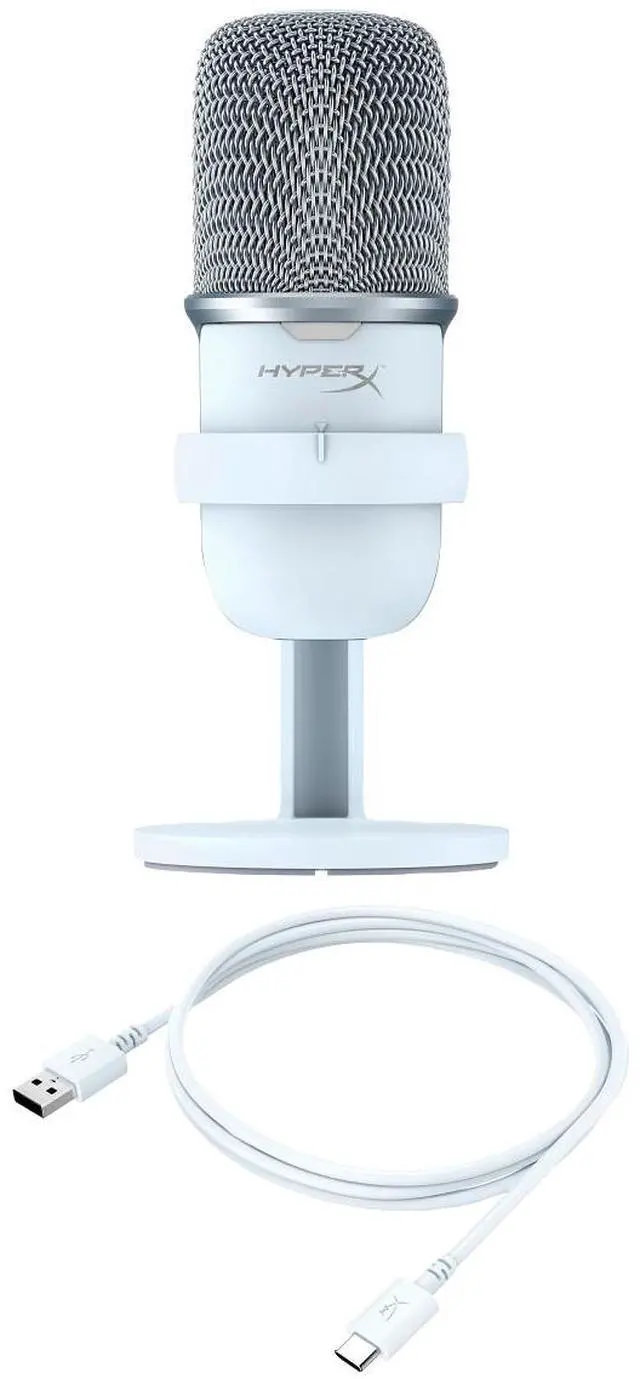 Alt view image 15 of 20 - HyperX SoloCast USB Standalone Microphone White Telework / Streamer / Content Creator / For Gamers / PC, PS4, PS5 Usable Manufacturer 519T2AA