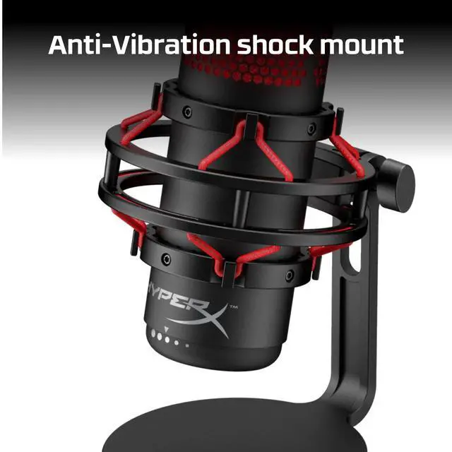 Alt view image 13 of 13 - HyperX 4P5P6AA QuadCast Electret USB Condenser Microphone