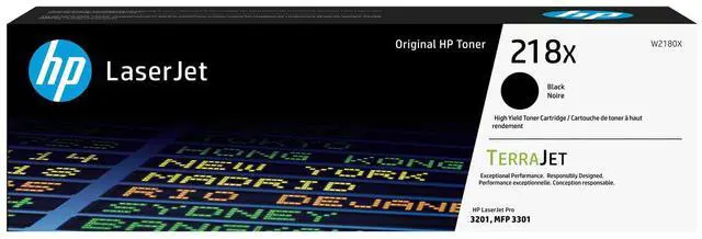 Main image of HP 218X High Yield Black Original LaserJet Toner Cartridge, ~3,200 pages black,
