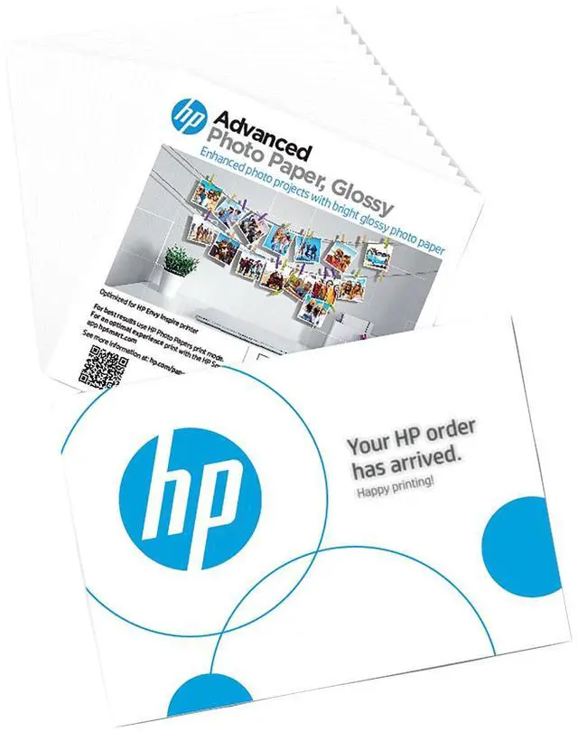 Main image of HP Advanced Photo Paper, Glossy, 65 lb, 5 x 5 in. (127 x 127 mm), 20 sheets 49V50A