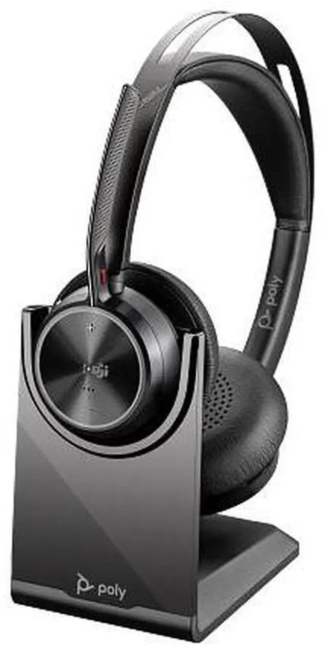 Alt view image 15 of 19 - Poly Voyager Focus 2 Headset - Microsoft Teams Certification - Google Assistant, Siri - Stereo - USB Type C - Wired/Wireless - Bluetooth - 298.6 ft - Over-the-head - Binaural - Supra-aural - 4" C