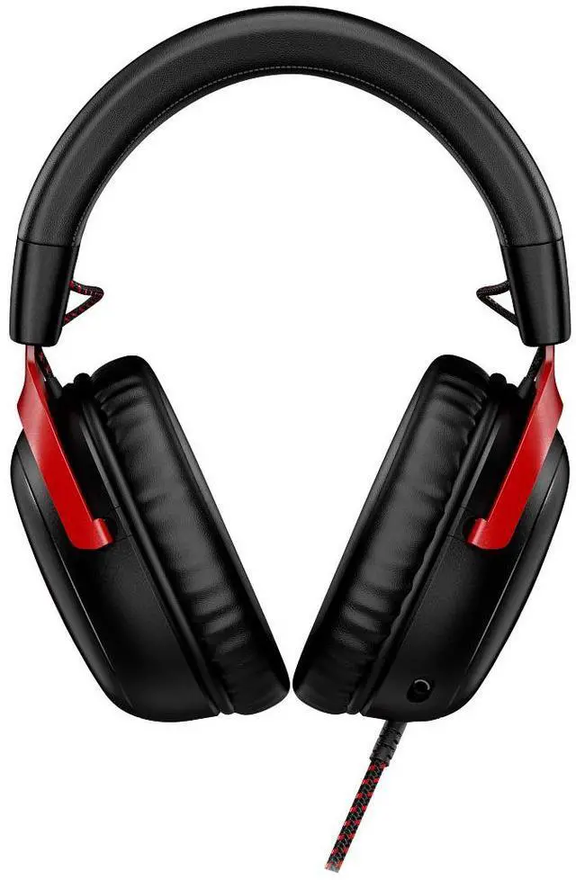 Alt view image 11 of 13 - HyperX Cloud III – Wired Gaming Headset, PC, PS5, Xbox Series X|S, Angled 53mm Drivers, DTS Spatial Audio, Memory Foam, Durable Frame, Ultra-Clear 10mm Mic, USB-C, USB-A, 3.5mm – Black/Red