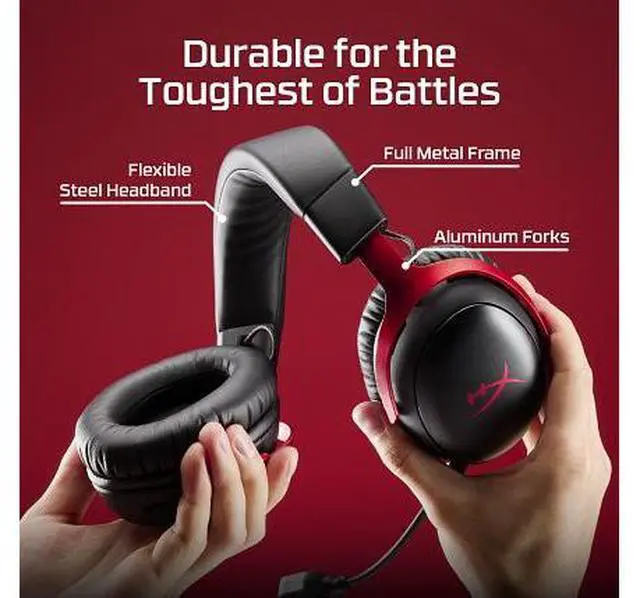 Alt view image 7 of 7 - HyperX Cloud III S Wireless Black-Red Gaming Headset (Instant Pair!)