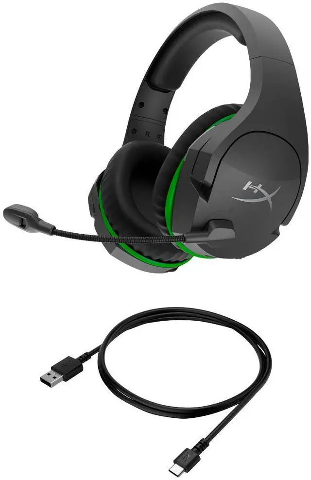 Alt view image 2 of 20 - HyperX CloudX Stinger Core - Wireless Gaming Headset (Black-Green) - Xbox