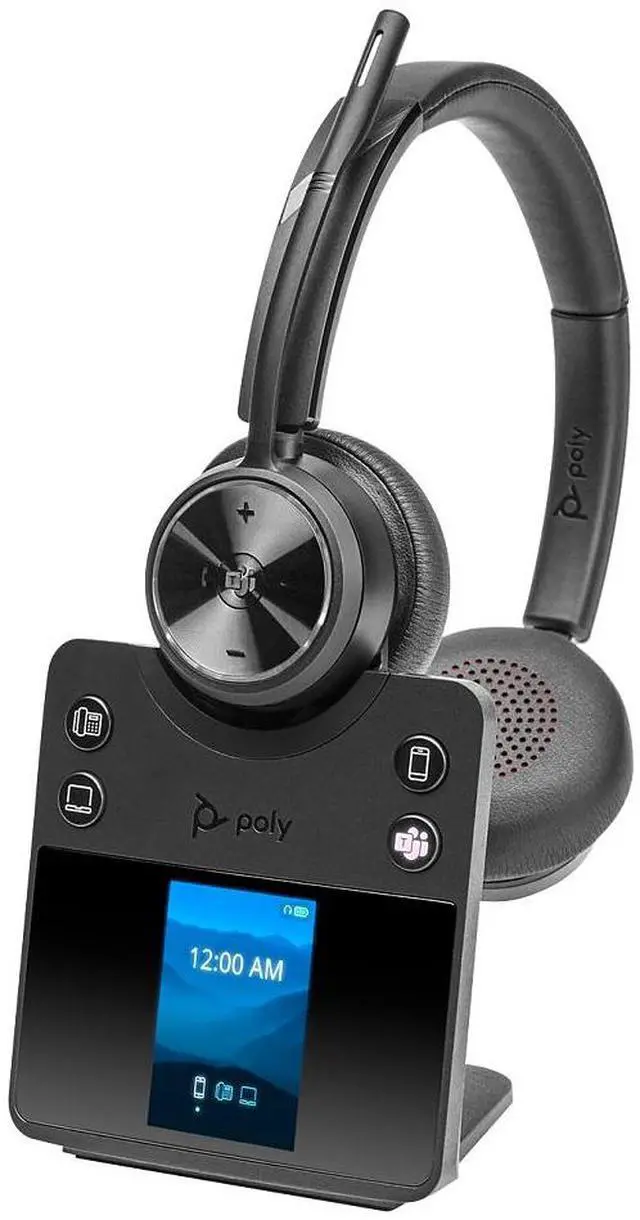 Alt view image 3 of 9 - Poly Savi 7420 Office Stereo Microsoft Teams Certified DECT Headset 8L583AA#ABA