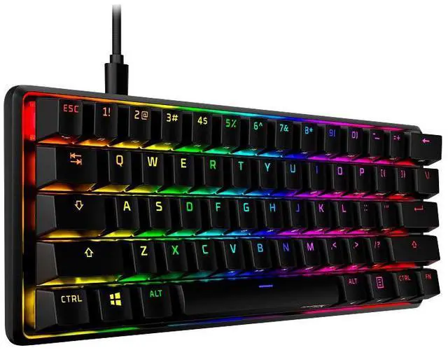 Alt view image 14 of 16 - HyperX Alloy Origins 60 RGB Mechanical Gaming Keyboard - Red Switches