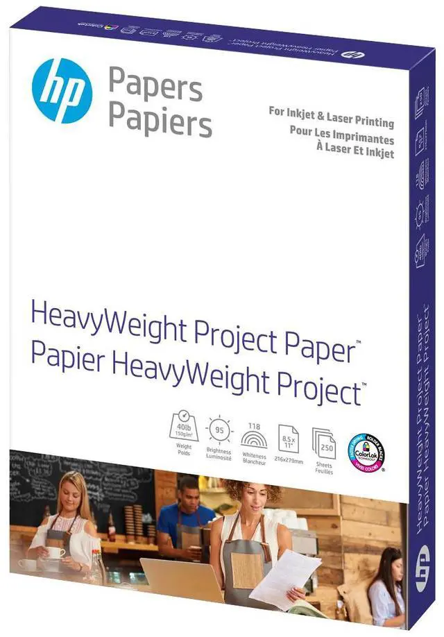 Alt view image 3 of 7 - HP HeavyWeight Project Paper, Matte, 40 lb, 8.5 x 11 in. (216 x 279 mm), 250 sheets Z4R14A