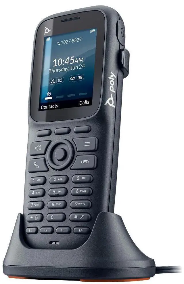 Alt view image 4 of 6 - HP Poly Rove 20 DECT Phone Handset 2" Screen Size Audio 1 Day Battery Talk Time Black Model 8F3E4AA#ABA