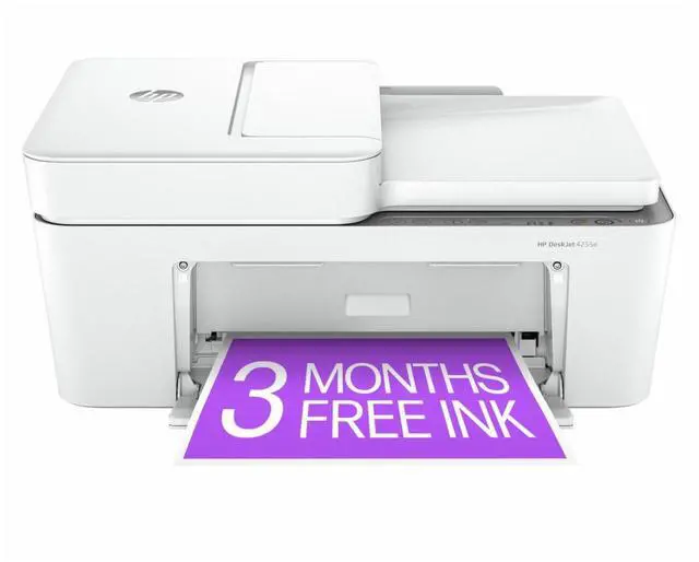Alt view image 8 of 18 - HP Deskjet 4255e Wireless Inkjet Multifunction Printer Color White 588S6AB1H