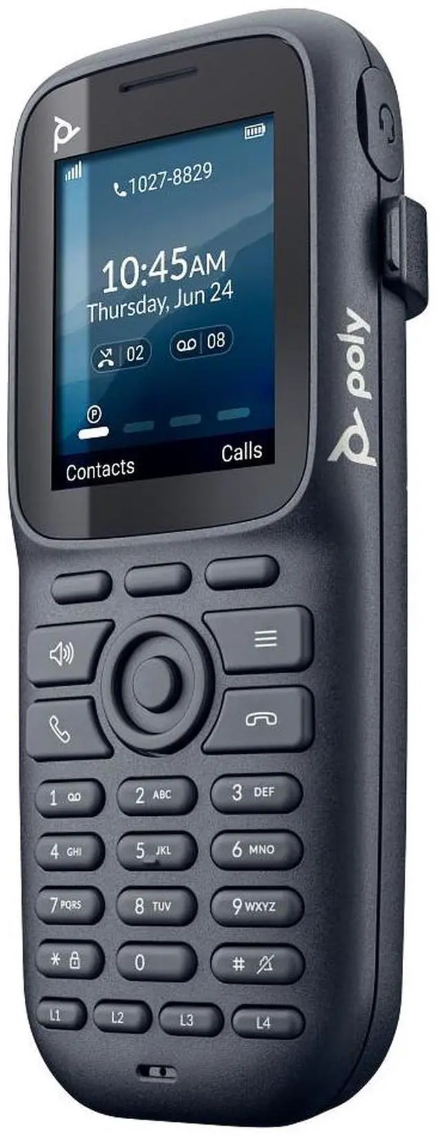 Alt view image 5 of 6 - HP Poly Rove 20 DECT Phone Handset 2" Screen Size Audio 1 Day Battery Talk Time Black Model 8F3E4AA#ABA