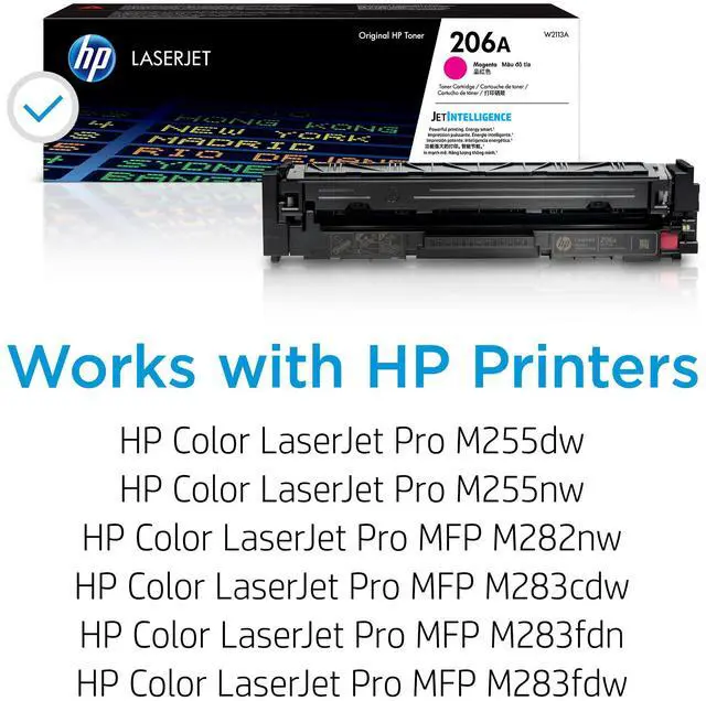 Alt view image 3 of 7 - HP 206A Magenta Original LaserJet Toner Cartridge, ~1,250 pages, W2113A