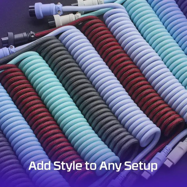 Alt view image 7 of 7 - HyperX USB-C Coiled Cable Red-Black
