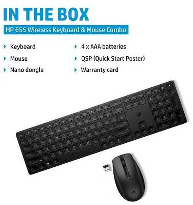 Alt view image 3 of 10 - HP 655 Wireless Keyboard and Mouse Combo for business
