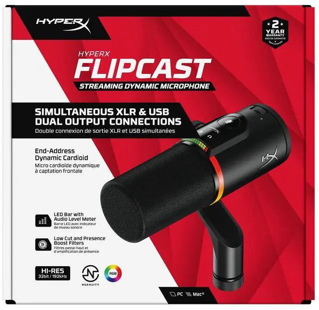 Main image of HyperX FlipCast - USB/XLR Dynamic Microphone (Black)