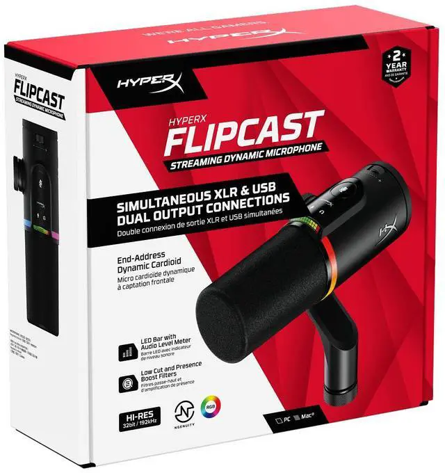 Alt view image 3 of 4 - HyperX FlipCast - USB/XLR Dynamic Microphone (Black)
