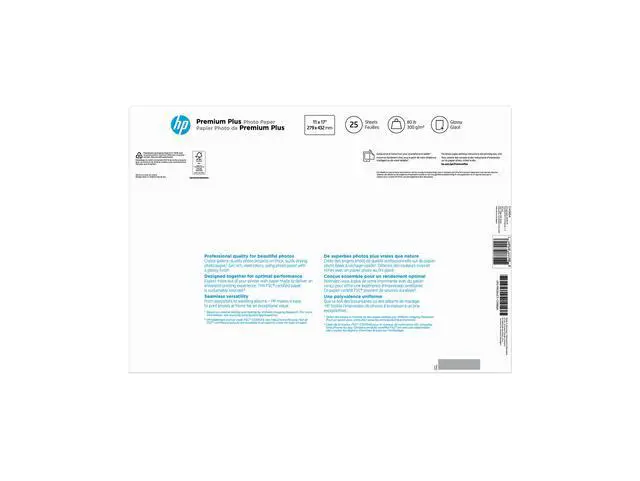 Alt view image 3 of 5 - HP Premium Plus Glossy Photo Paper | 25 Sheets | Tabloid | 11 x 17 in | CV065A