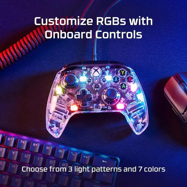 Alt view image 6 of 14 - HyperX Clutch Gladiate - Wired Gaming RGB Controller - Xbox