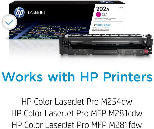Alt view image 2 of 6 - HP 202A Magenta Original LaserJet Toner Cartridge, ~1,300 pages, CF503A