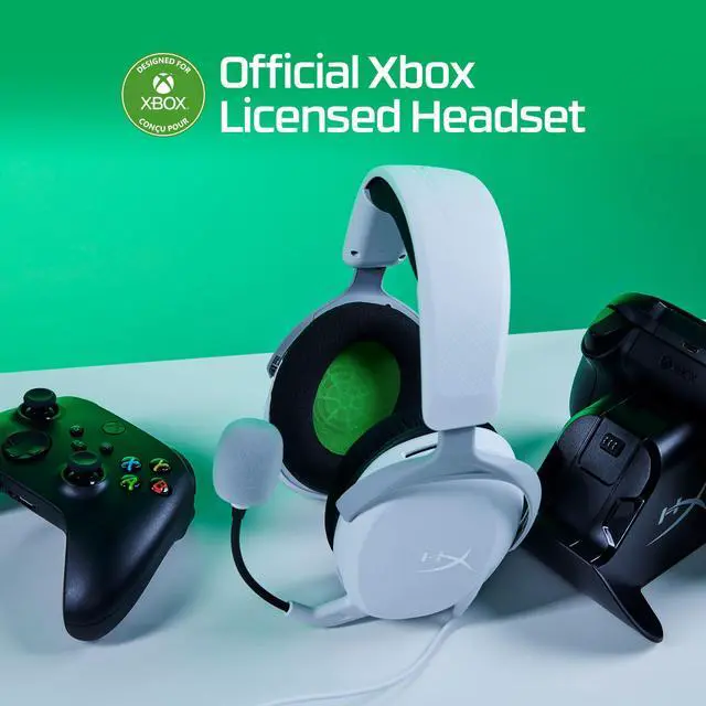 Alt view image 14 of 14 - HyperX CloudX Stinger 2 Core - Gaming Headset for Xbox, Lightweight Over-Ear headsets with mic, Swivel-to-Mute Function, 40mm Drivers - White