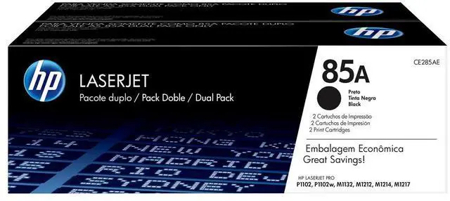 Alt view image 2 of 9 - HP LaserJet 85A Toner Cartridge Black 2 Pack in Retail Packaging CE285AD