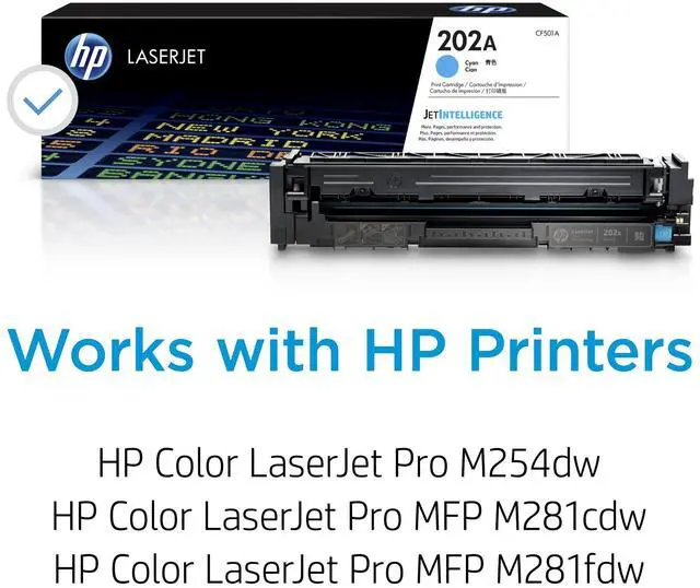 Alt view image 2 of 6 - HP 202A Cyan Original LaserJet Toner Cartridge, ~1,300 pages, CF501A