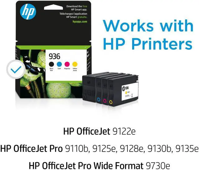 Alt view image 2 of 4 - HP 936 CMYK Original Ink Cartridge 4-Pack, ~1,250 pages, 6C3Z5LN